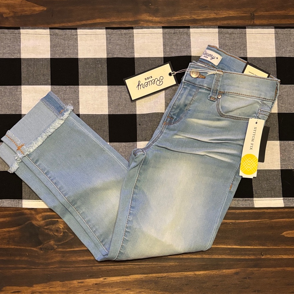 Revelry kids ankle skinny cuffed Jeans 8 new with tags
